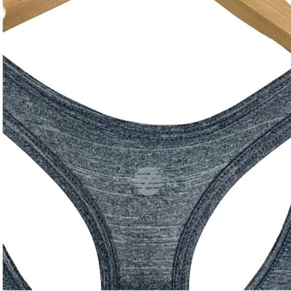 Z BY Zella Women's Grey Heather Racerback Round Hem Yoga Athletic Tank Top US M - Picture 6 of 9